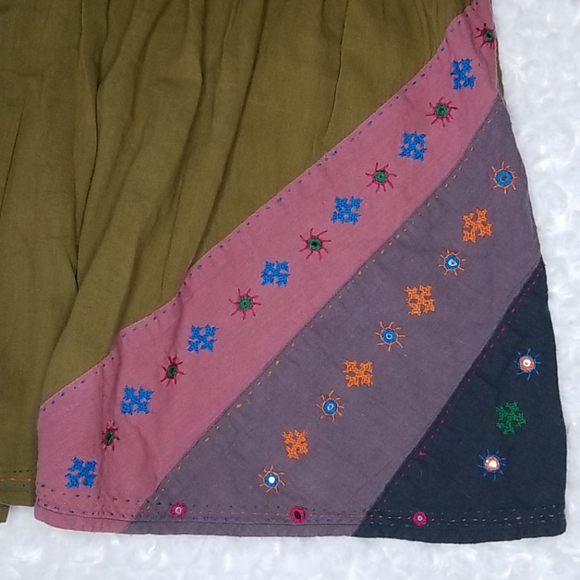 Vintage Bohemian Hippie Embroidered One Size Pullover Tunic Top - Picture 3 of 15